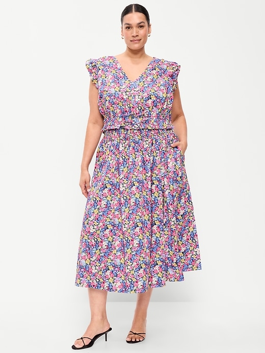 Image number 7 showing, Smocked-Waist Midi Skirt