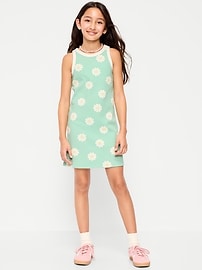Image number 1 showing, Printed Ribbed Tank Dress for Girls