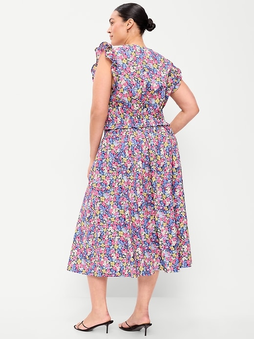 Image number 8 showing, Smocked-Waist Midi Skirt