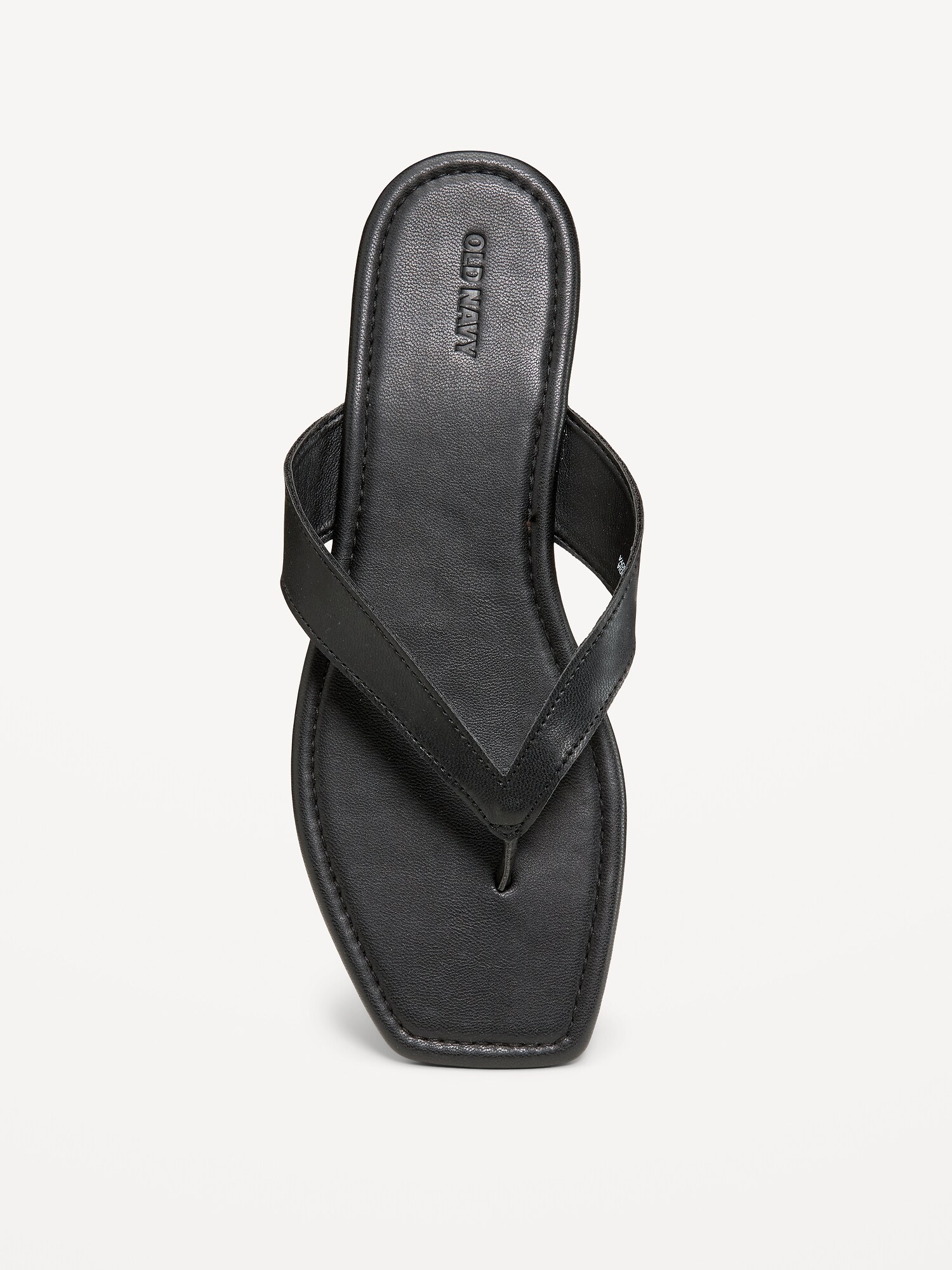 Женские сандалии Old Navy Square-Toe Flip-Flops for Women, цвет: Чёрный — фото 3