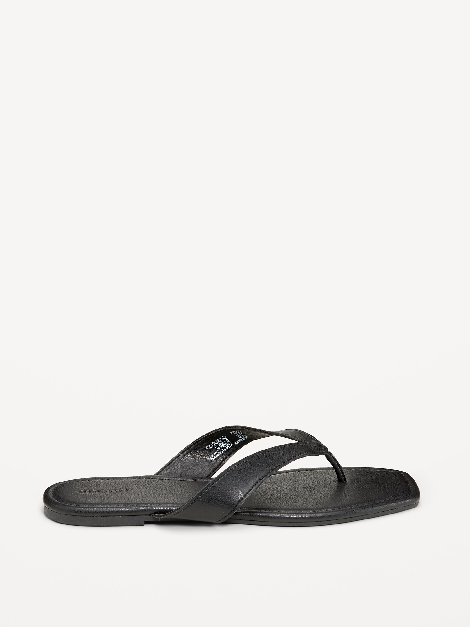 Женские сандалии Old Navy Square-Toe Flip-Flops for Women, цвет: Чёрный — фото 4