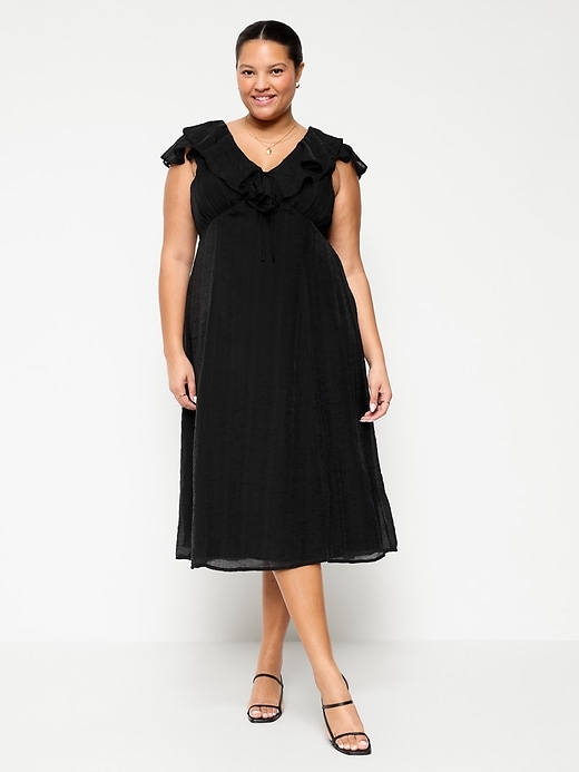 Image number 7 showing, Ruffle-Sleeve Fit & Flare Midi Dress