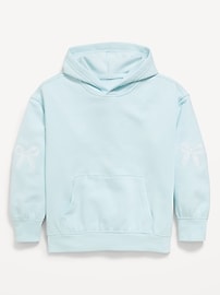 Image number 1 showing, Printed Loose Pullover Hoodie for Girls