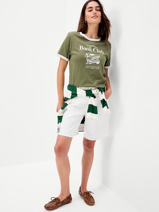 Image number 3 showing, EveryWear Crew-Neck Graphic Ringer T-Shirt