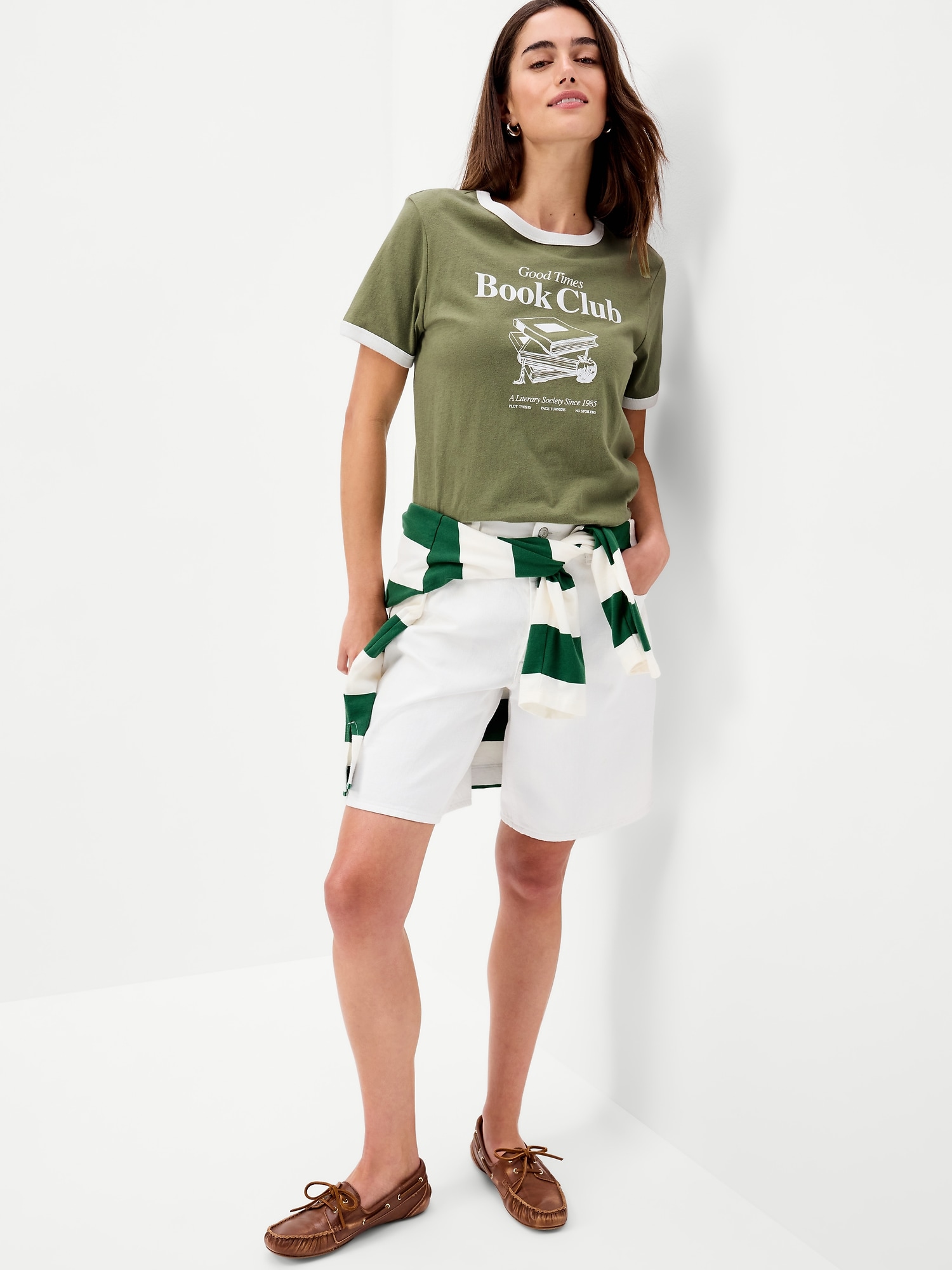 EveryWear Crew-Neck Graphic Ringer T-Shirt