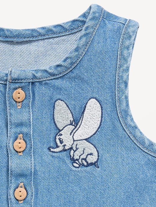 Image number 3 showing, Disney© Dumbo Unisex Sleeveless Henley One-Piece Romper for Baby