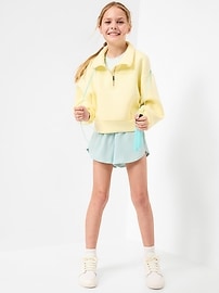 Image number 3 showing, High-Waisted Mesh Dolphin-Hem Shorts for Girls