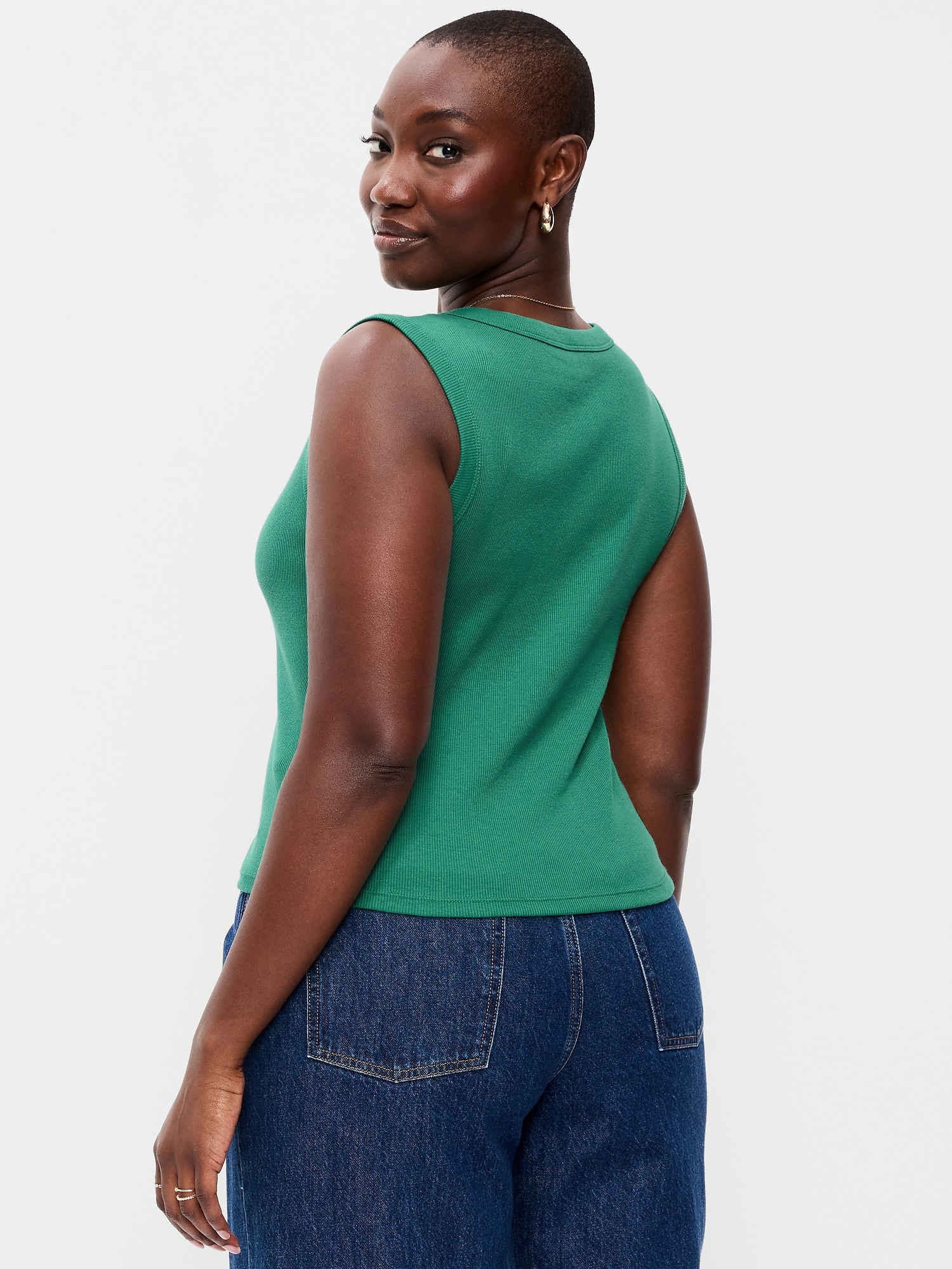 Snug Crop V-Neck Tank Top