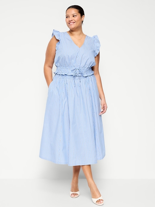 Image number 6 showing, Smocked-Waist Midi Skirt