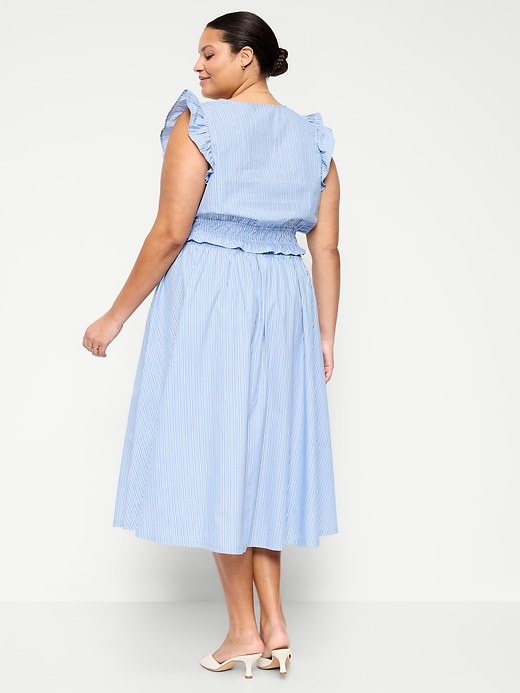 Image number 7 showing, Smocked-Waist Midi Skirt