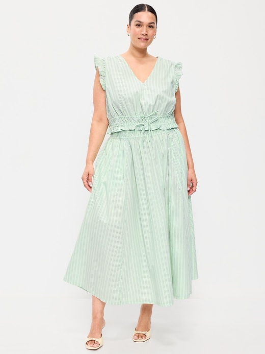 Image number 7 showing, Smocked-Waist Midi Skirt