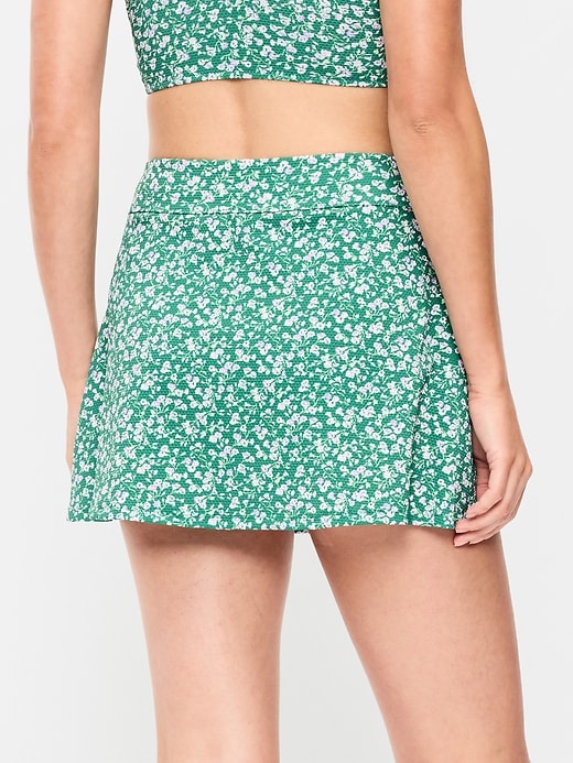 Image number 2 showing, High-Waisted Textured Swim Skirt
