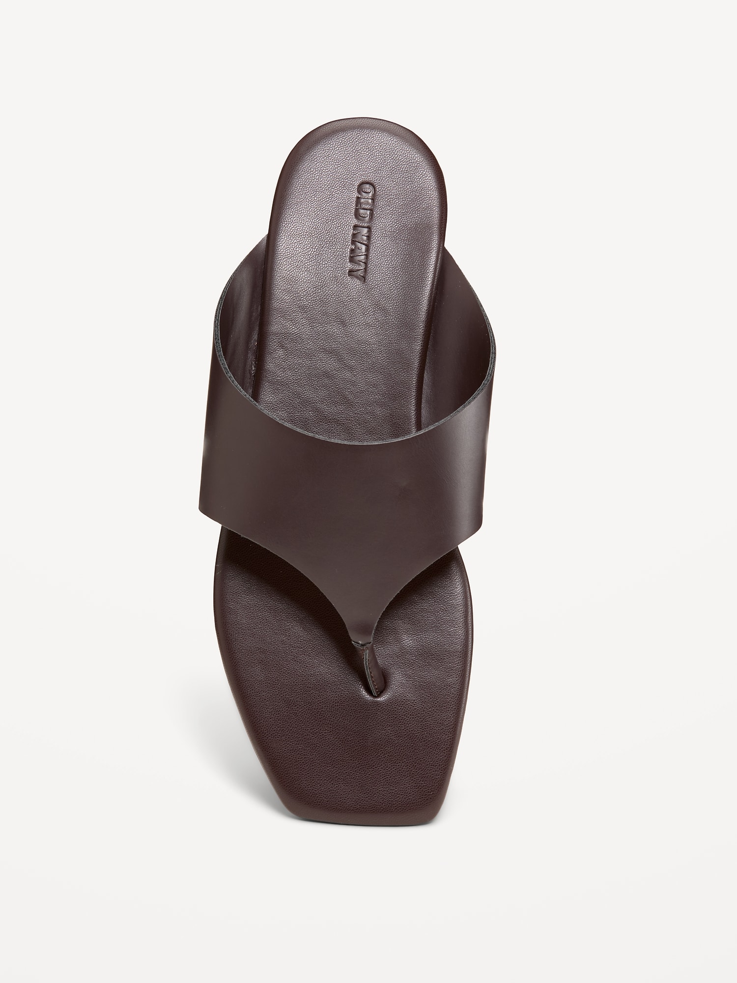 Faux-Leather Wide Thong Sandal for Women