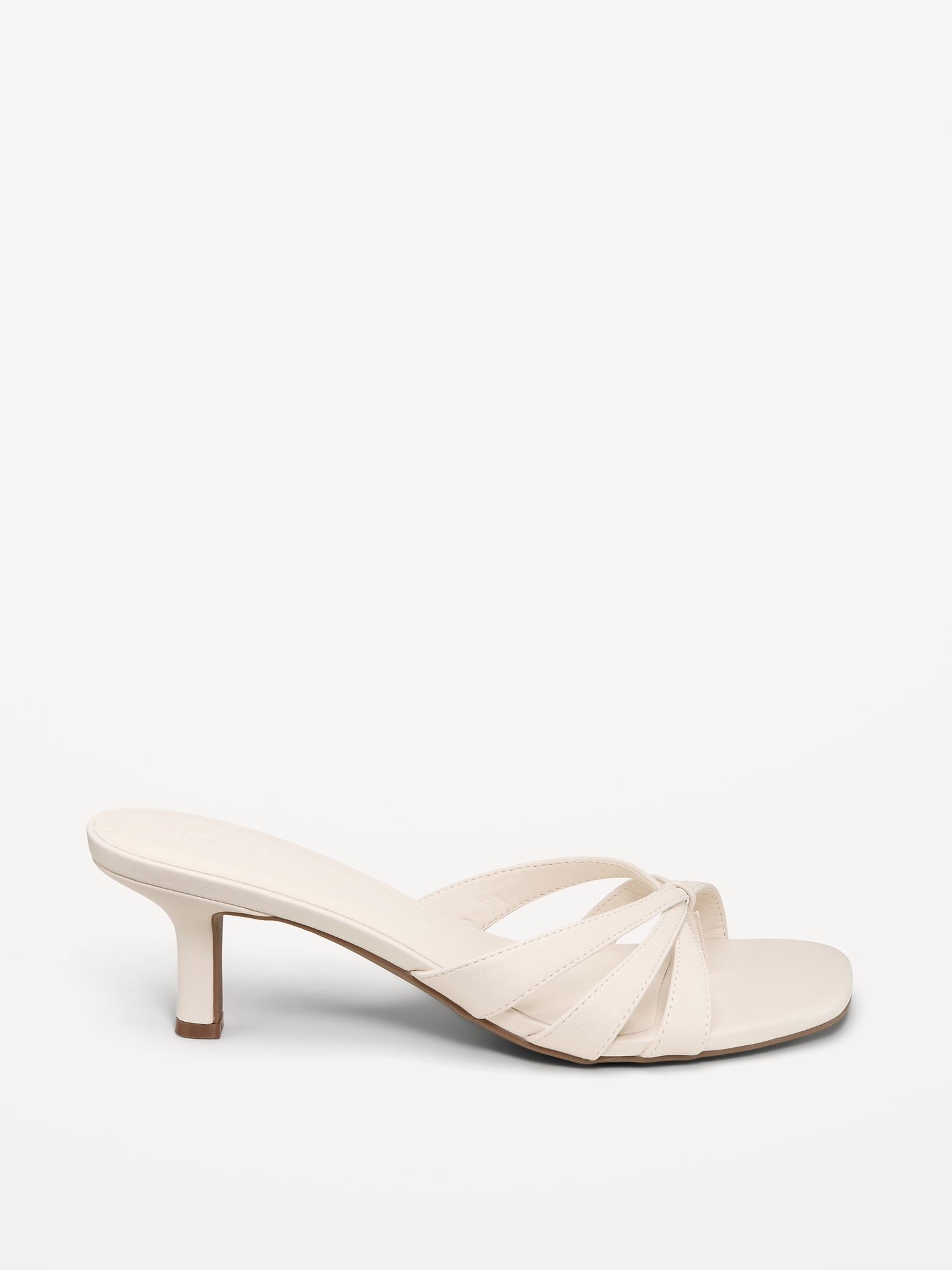 Женские сандалии Old Navy Strappy Kitten-Heel Sandals for Women, цвет: Костяной — фото 4