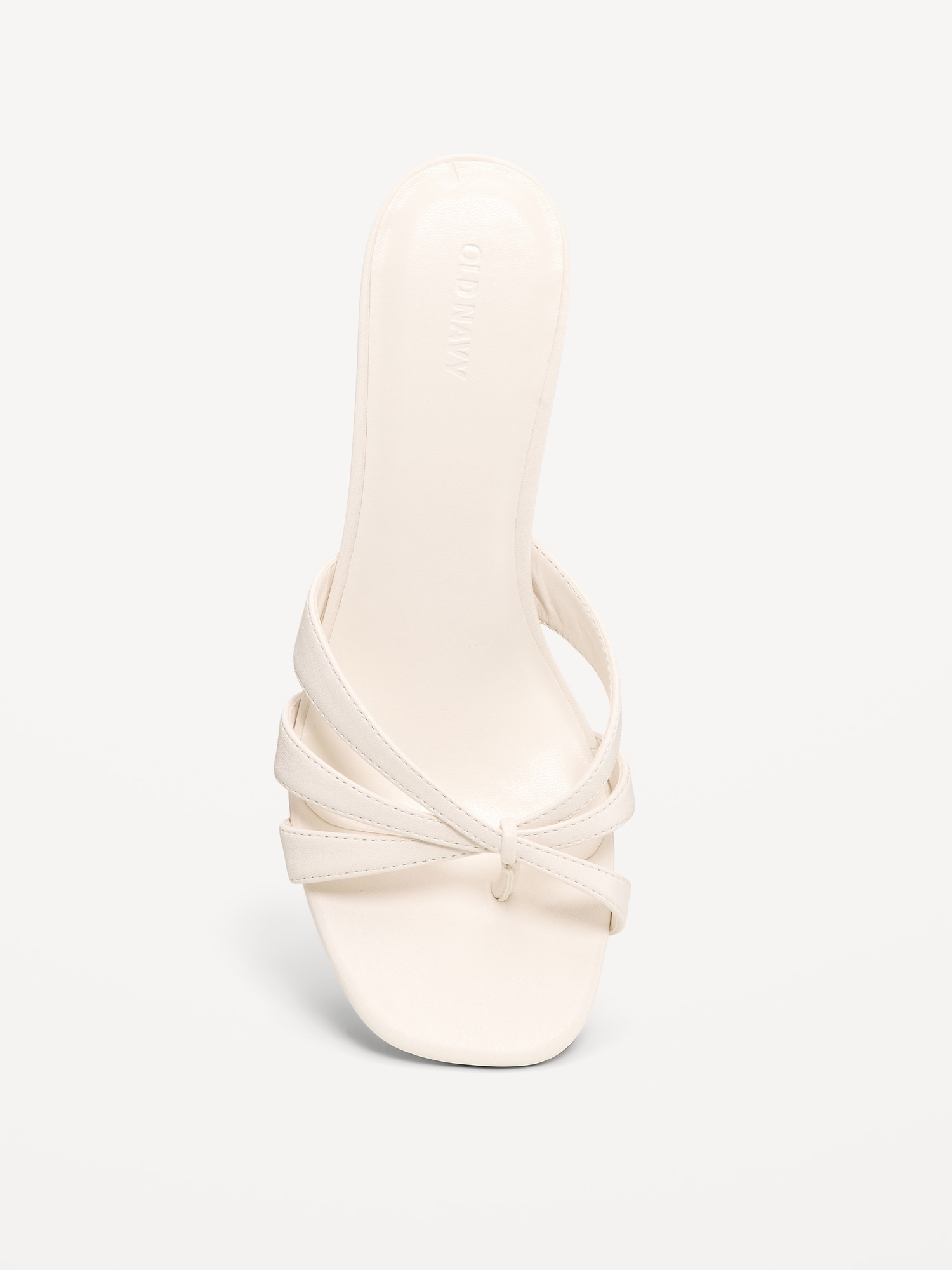 Женские сандалии Old Navy Strappy Kitten-Heel Sandals for Women, цвет: Костяной — фото 3
