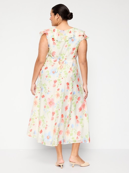 Image number 8 showing, Ruffle-Sleeve Fit & Flare Midi Dress