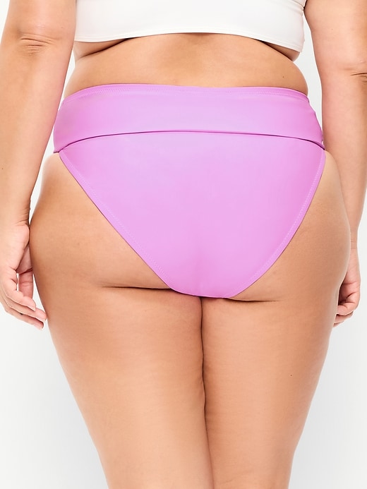 Image number 5 showing, High-Waisted Cinched Bikini Swim Bottoms