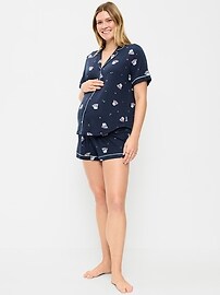 Image number 1 showing, Maternity Classic Pajama Short Set