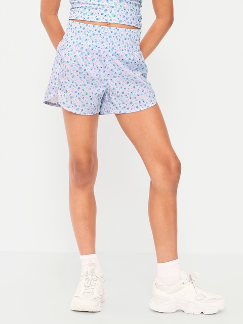 High-Waisted Dolphin-Hem Run Shorts for Girls