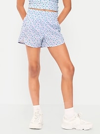Image number 1 showing, High-Waisted Dolphin-Hem Run Shorts for Girls