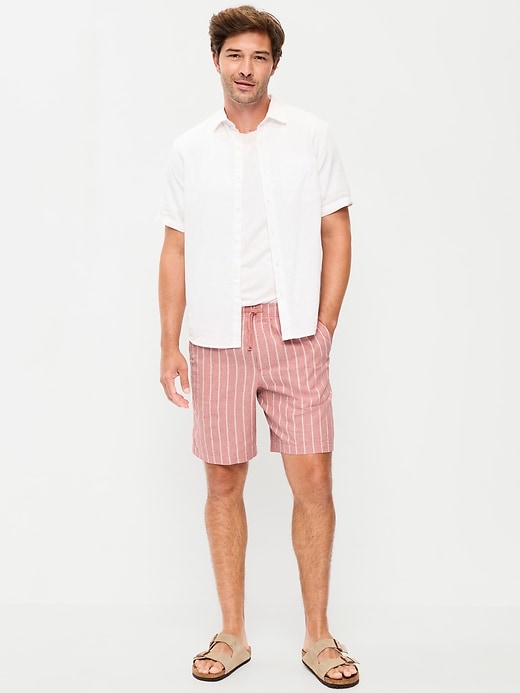 Image number 1 showing, Linen-Blend Jogger Shorts -- 7-inch inseam
