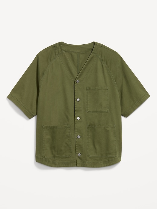 Image number 2 showing, Oversized Short-Sleeve Chore Shirt