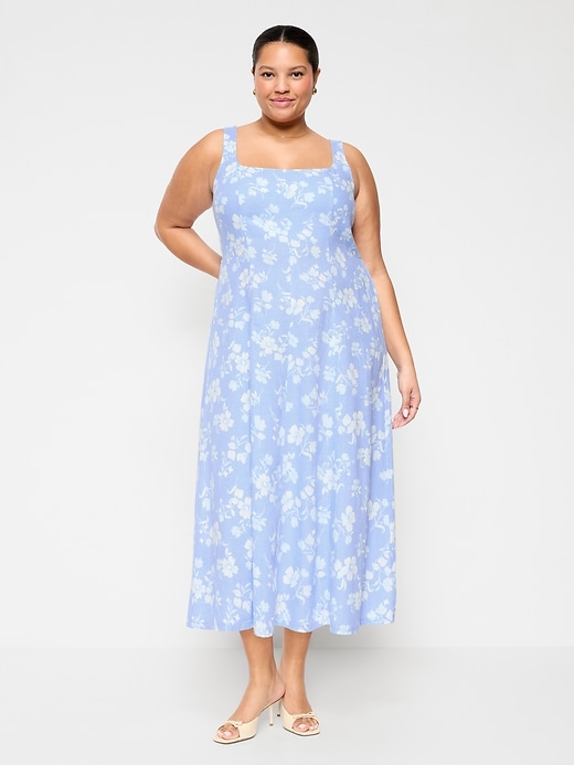 Image number 8 showing, Sleeveless Linen-Blend Midi Dress