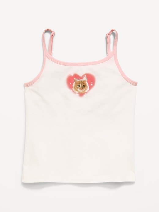 Image number 1 showing, Fitted Graphic Cami for Girls