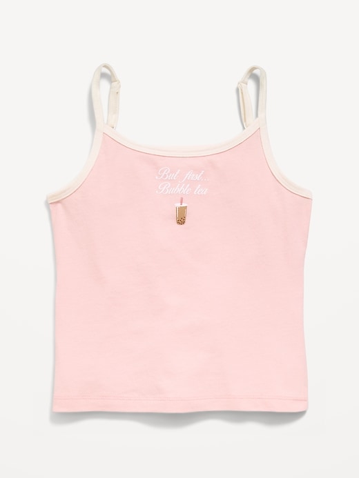 Image number 1 showing, Fitted Graphic Cami for Girls
