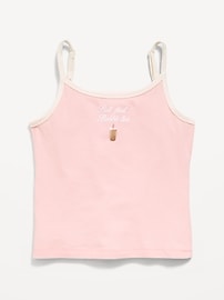 Image number 1 showing, Fitted Graphic Cami for Girls