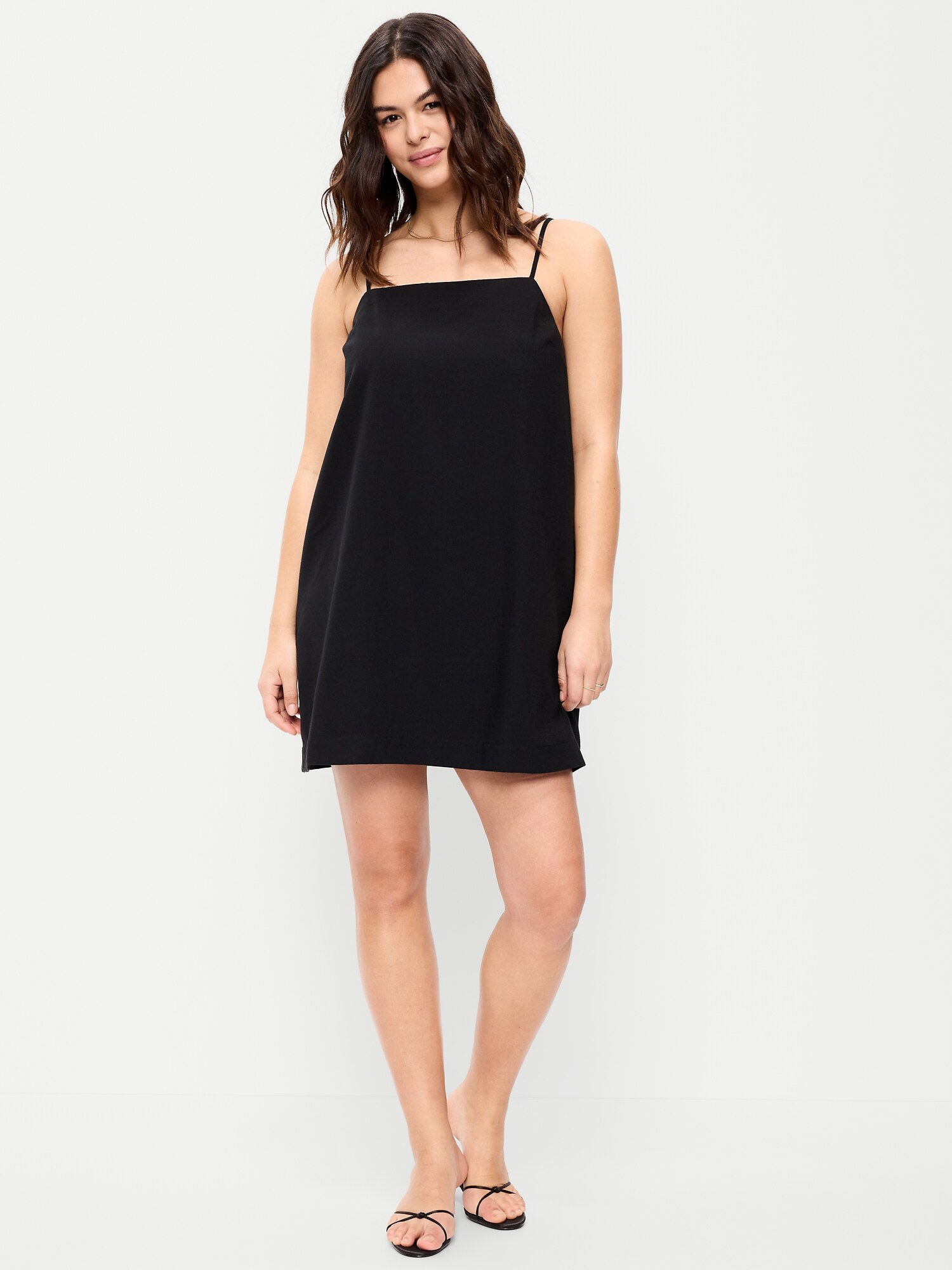 Женское платье Old Navy Strappy Mini Shift, цвет: Чёрный — фото 5