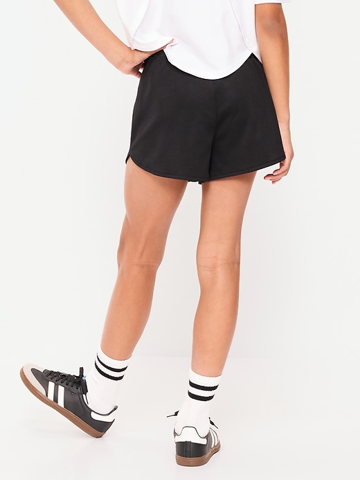 Image number 2 showing, High-Waisted Mesh Dolphin-Hem Shorts for Girls
