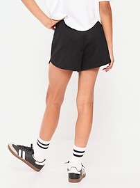 Image number 2 showing, High-Waisted Mesh Dolphin-Hem Shorts for Girls
