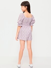 Image number 2 showing, Printed Fit and Flare Romper for Girls
