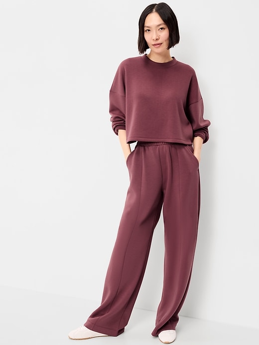 Image number 3 showing, Bounce Fleece Crew-Neck Cropped Top