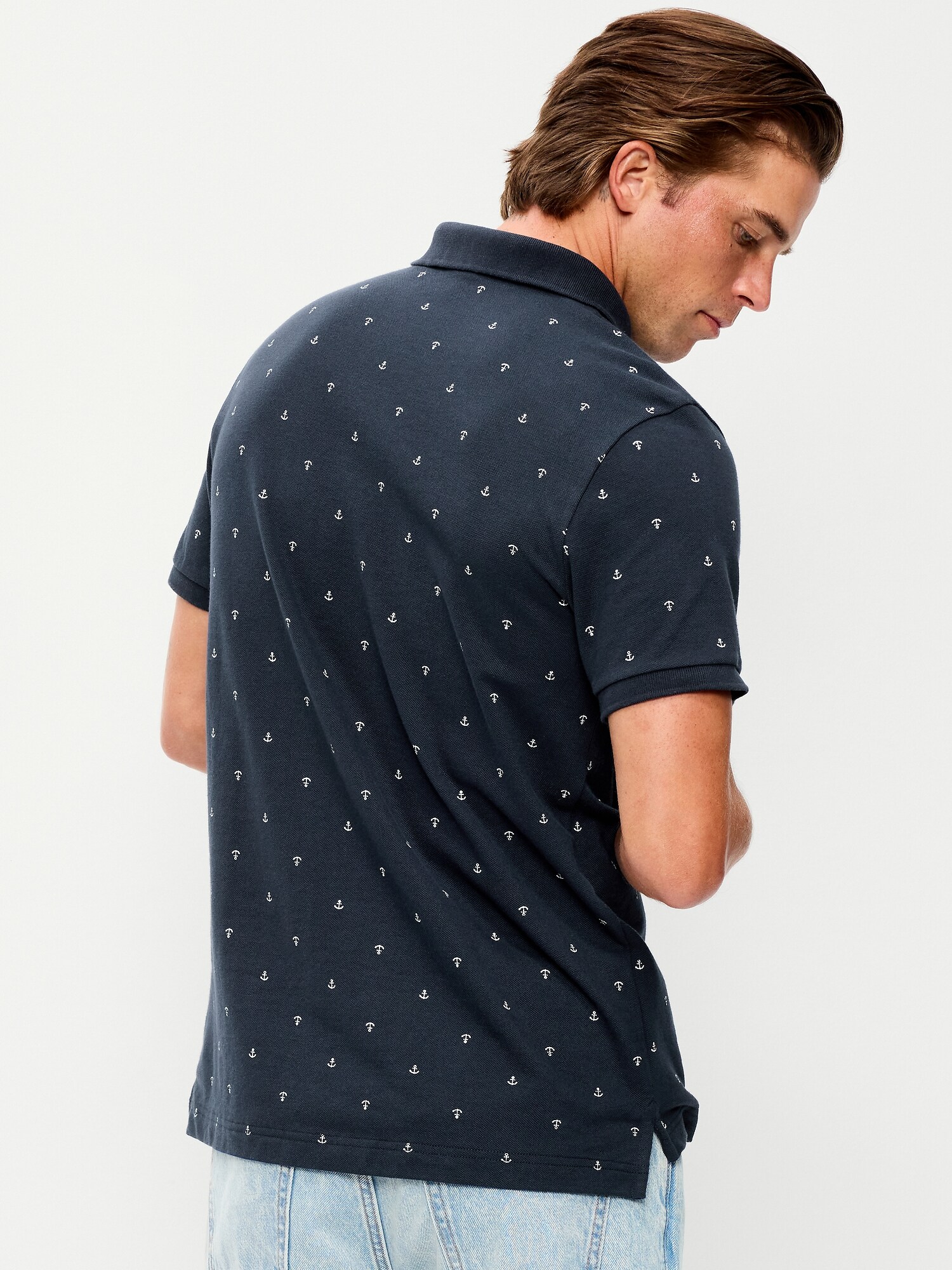 Мужское поло Old Navy Built-In Flex Pro Polo for Men, цвет: С принтом — фото 2