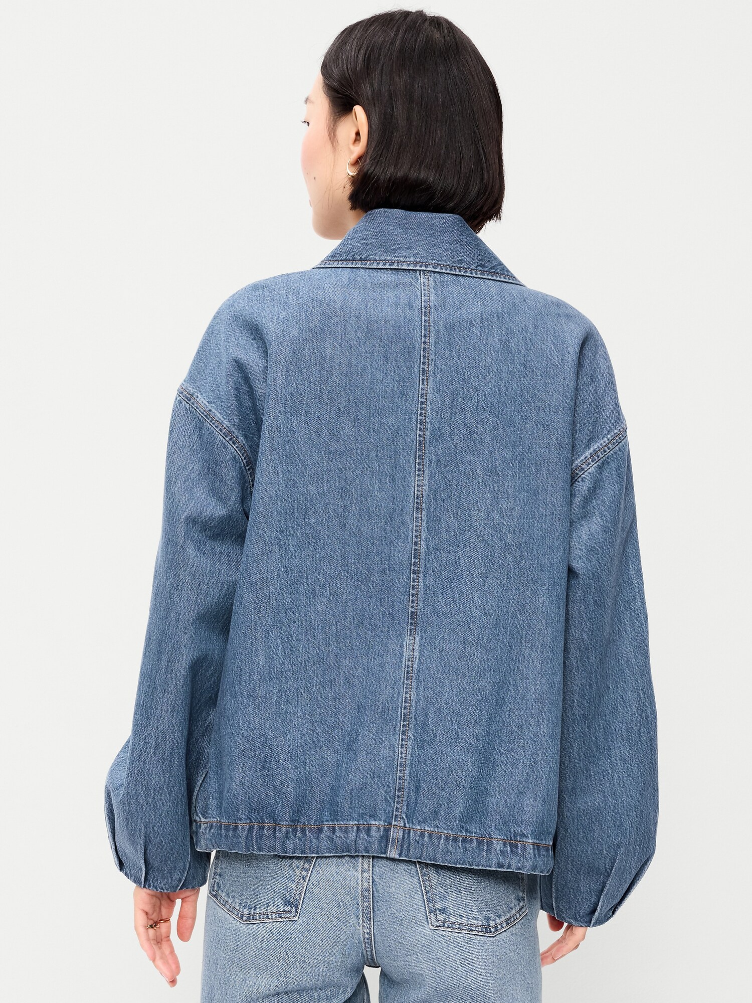 Full-Zip Harrington Jean Jacket