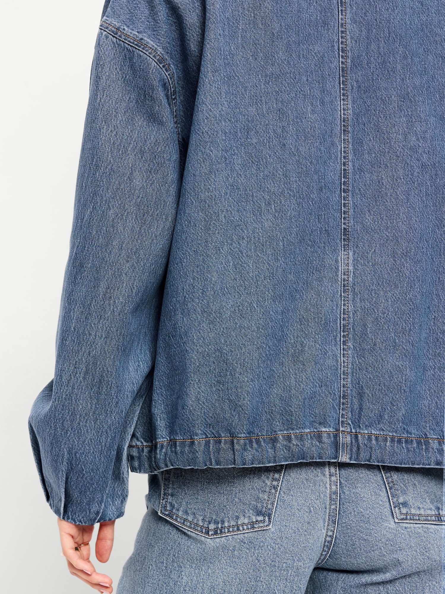 Full-Zip Harrington Jean Jacket