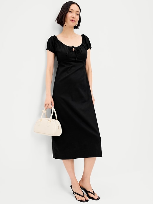 Image number 3 showing, Short-Sleeve Scoop-Neck Midi Dress