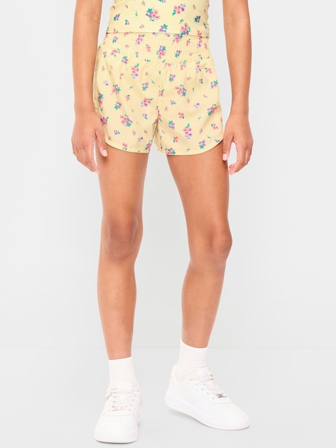 High-Waisted Dolphin-Hem Run Shorts for Girls