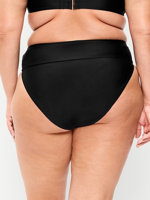 Image number 4 showing, High-Waisted Cinched Bikini Swim Bottoms