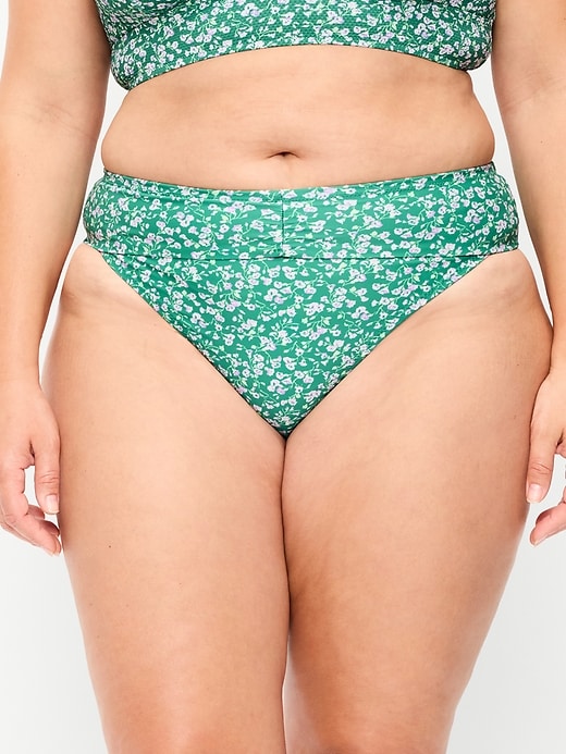 Image number 5 showing, High-Waisted Cinched Bikini Swim Bottoms