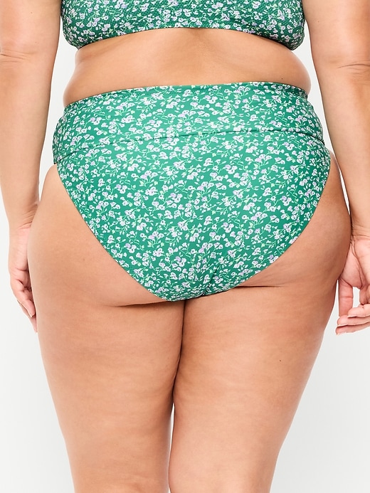 Image number 6 showing, High-Waisted Cinched Bikini Swim Bottoms