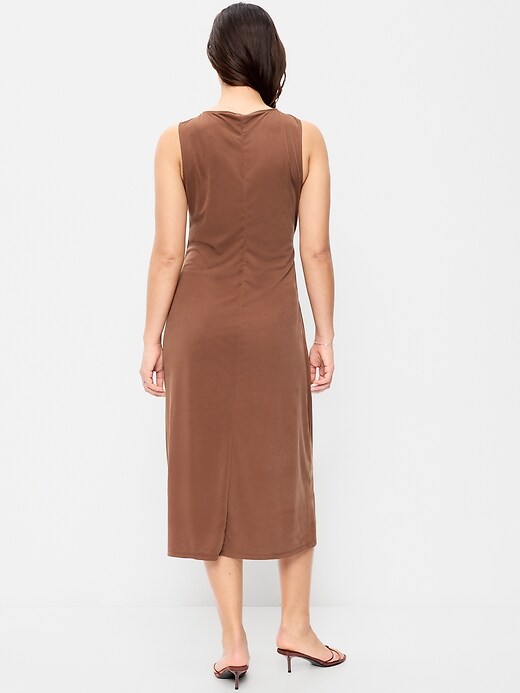 Image number 2 showing, Sleeveless Draped Midi Dress