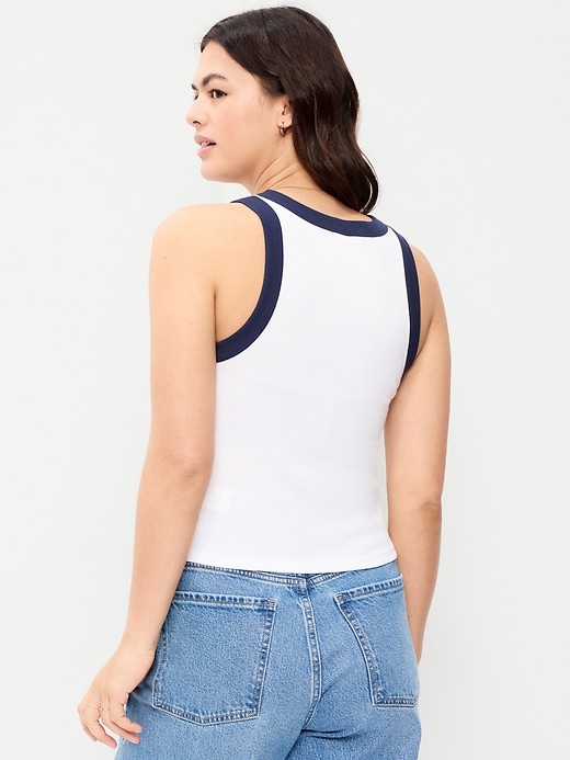 Image number 7 showing, Graphic Snug Crop Tank Top
