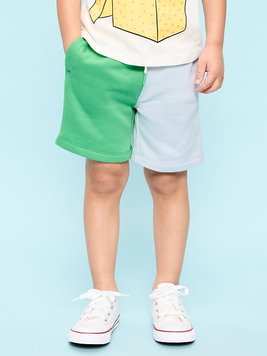 Image number 2 showing, Color-Block Fleece Shorts for Toddler Boys