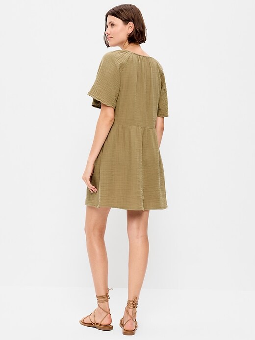 Image number 2 showing, Flutter-Sleeve Mini Swing Dress
