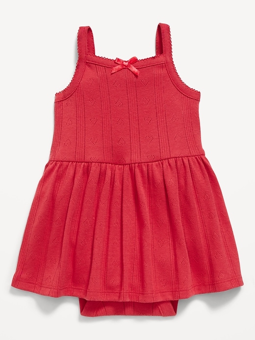Image number 1 showing, Pointelle-Knit Bodysuit Dress for Baby