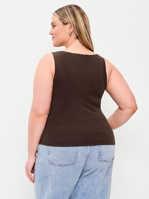 Image number 8 showing, Hug Double-Layer Boat-Neck Top