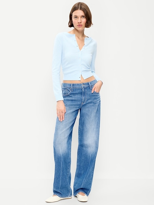 Image number 1 showing, Low-Rise Loose Jeans